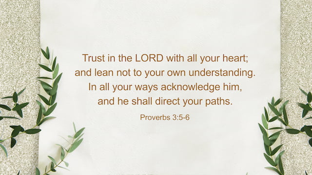 Proverbs 3:5-6